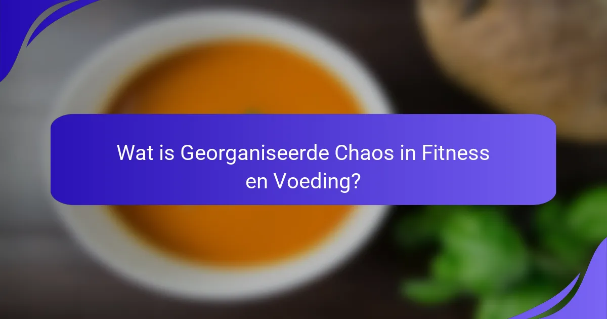 Wat is Georganiseerde Chaos in Fitness en Voeding?