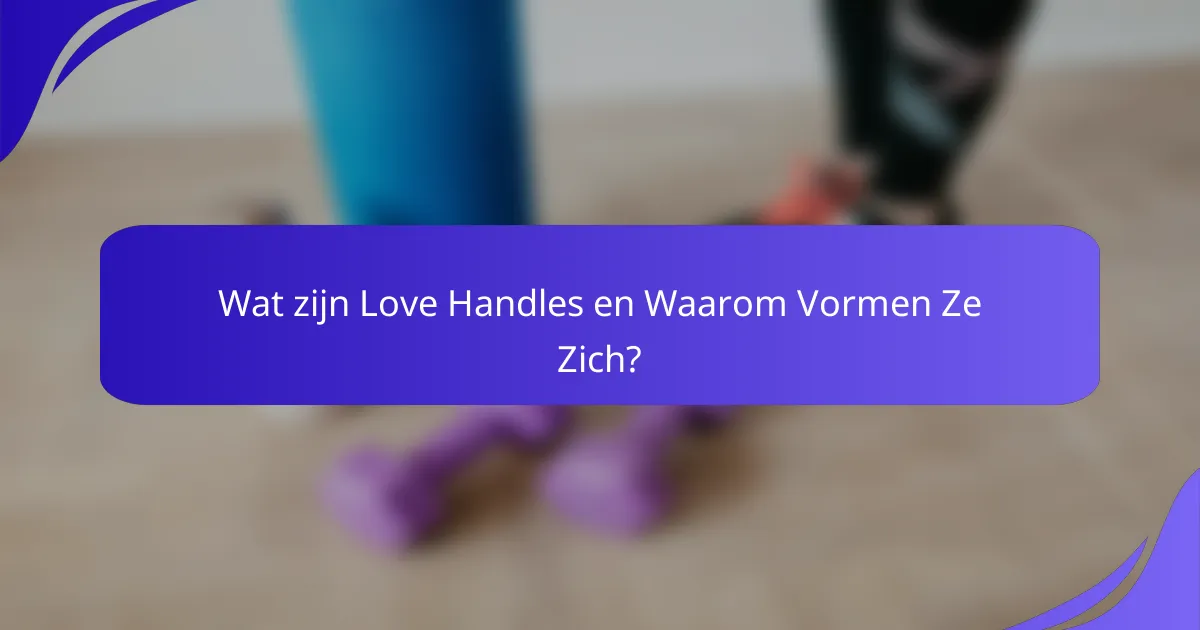 Wat zijn Love Handles en Waarom Vormen Ze Zich?