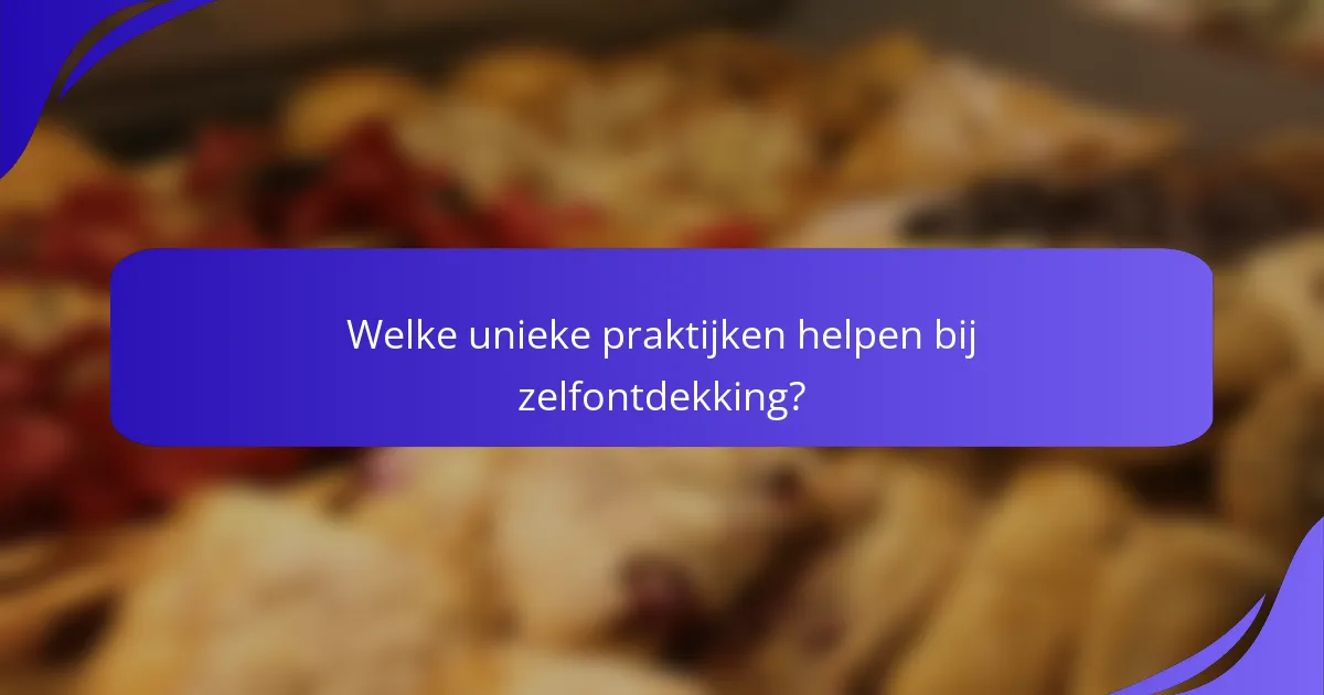 Welke unieke praktijken helpen bij zelfontdekking?